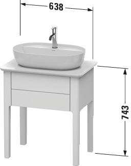 Artikelbild 5 des Artikels „Duravit Waschtisch-Unterschrank Luv 63,8 x 45 x 74,3 cm, 1 Auszug, stehend “