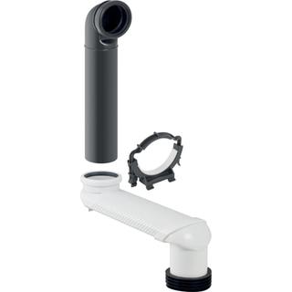 Geberit Versprungbogen Monolith grau, d= 90mm, für Wand-WC
