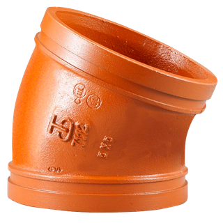 AIPS Bogen VSH Shurjoint 7112 323,9mm, dukt. Guss, 22,5Grad, orange