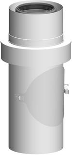 ATEC Kontr.Rohr PolyClassic +Iron/White DN 80/125, 275mm, m Zuluftans, PP, ES we