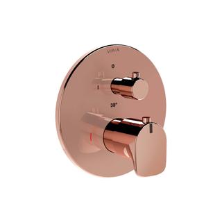 VitrA Fertigmontageset V-Box Root Round UP-Wannenfüll-/Brausethermostat, Kupfer