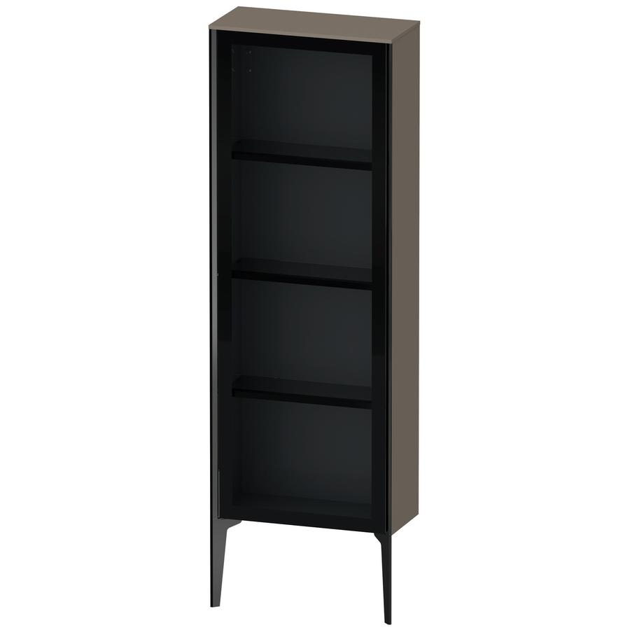 Artikelbild 1 des Artikels „Duravit Halbhochschrank XViu 50x24x133cm, s m, Tür l, flan. Gr s-matt Glastür links | flannel grey seidenmatt“