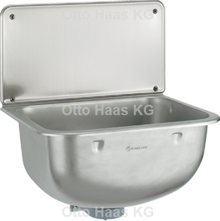 HAAS Ausgussbecken Anita 450x465x330mm, m Spritzschutz, Edelstahl