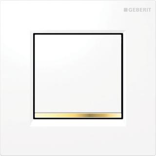 Geberit Urinal-Steuerung Typ 30 pneum, Kunstst., Pl/T we, Streif. gold