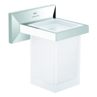 GROHE Halter Allure Brilliant mit Mundspülglas, chrom