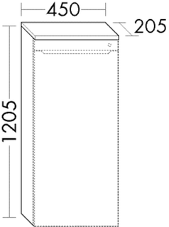 Burgbad Halbhoher Schrank sys30 45,2x102,5x21,5cm, Diago