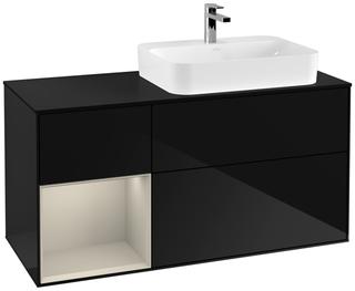 V&B WT-Unterschrank Wandbel. Finion 120cm, Pl b m, Rg l s m Lac, glo bla Lac