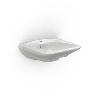 WT Matrix Curve m. Überl. + Hahnl. Weiß600 x 490 mm, ergonomisch