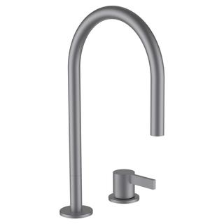 Laufen Waschtisch-2-Loch-Armatur KARTELL Ausl. 166mm, o. Ablaufventil, Edelstahl