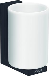 hansgrohe Zahnb Axor Uni. Rectangular Glas, Wandmontage, mattschwarz