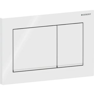 Geberit Abdeckplatte Omega20 Square Pl/T we., Streif. hgl-vc, f 2-Mg-Spül.