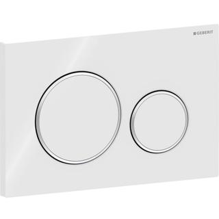 Geberit Betätigungsplatte Sigma20 Round Pl/T we., Rg. verchr., f 2-Mg-Spül.