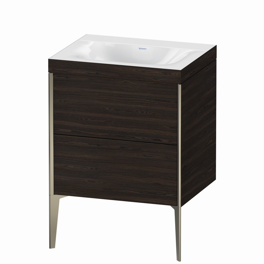 Artikelbild 2 des Artikels „Duravit WT-Unterschrank c-bonded XViu 60x48cm, 2 AZ, o HL, C m, R C, N geb. Rahmen C | nussbaum gebürstet“