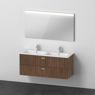 Duravit Möbel-Set XBase 2 Schubkästen, 130cm, Nussbaum dunkel