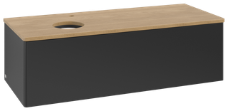V&B WT-Unterschrank o. F-Struktur Antao 120x36x50cm, HL, WBP hon. Oa, bla m Lac