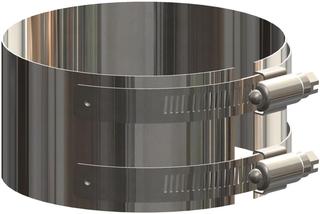 ATEC Klemmband DN 60/100, optional, PP, Edelstahl blank