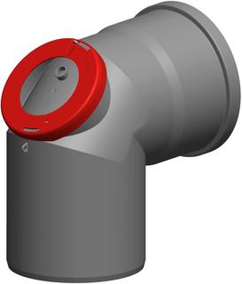 MHG Kontroll-Bogen Atec DN 160, 87Grad, für Abgasleitung