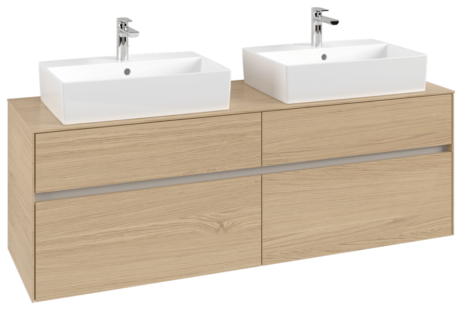 Artikelbild 2 des Artikels „V&B Waschtischunterschrank Collaro 160x54,8x50cm, f 2 WT, nordic oak nordic oak“