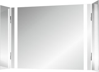 AS Klapp-LED-Leuchtspiegel Satino S2 80x80cm