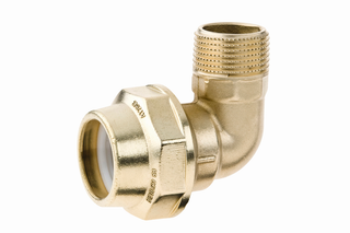 BEULCO PE-Winkelstück 8830 1 1/2 AGx50mm, 90G, MS, ohne Stützrohr
