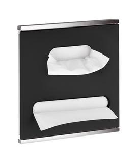 Keuco Modul Waschtisch 3 INTE UP, Papiersp., An li, verchr. / sw ma