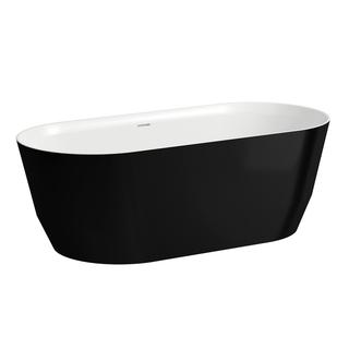 Laufen Oval-Freistehwanne PRO 165x75cm, Ma., sw gl außen/weiß gl Inn.