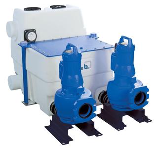 KSB Doppel-Fäkalienhebeanlage Compacta UZ14.450 D, 12,94 kW, 11 kW, 22,2 A