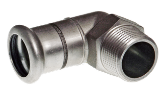 AIPS Übergangswinkel VSH XPress R2428 15mmxR 1/2, 90Gr, AG, Edelstahl