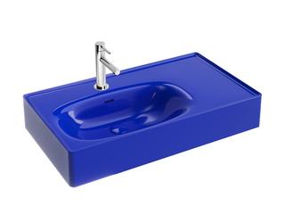 VitrA Waschtisch Equal asymmetrisch 80x45cm, 1 HL mi B, B l, Ab r, ind. bl V