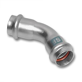 Sanha Bogen NiroSan Press SF 19041 42mm, 45Grad, beidseitig Innenpressende