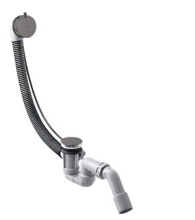 hansgrohe Komplettset Flexaplus S Ab- u. Überlaufgarn., brush. bla chrome