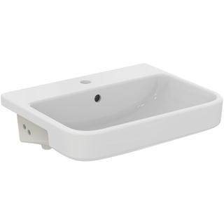 Ideal-Standard Halbeinbau-Waschtisch i.life B 55 x 44 x 17 cm, mit Hahnloch/Überlauf