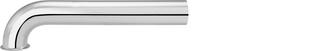 ASW Abgangsbogen 32x250mm, 90Gr, m Flachbord, MS verchr.
