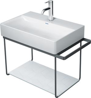 Duravit Metallkonsole DuraSquare 66,5x38cm, wandhängend, schwarz matt