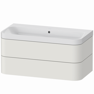 DU WTU m. Happy D.2 Plus, 2 SchK., ohne HL,480x975x490mm,Nor. Weiß Sdm. ES Ahorn
