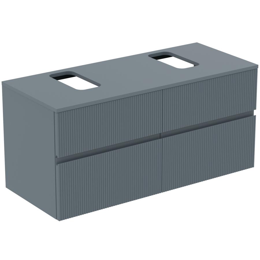 Artikelbild 1 des Artikels „IS Möbelwaschtisch-Unterschrank Finesse 120,2x50,5x55,8cm, 4 A, AS li/re, bl mt. aschblau matt“