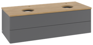 V&B WTU m F-Struktur -Beleuchtg. Antao 120x36x50cm, HL, WBP hon. Oa, A m Lac