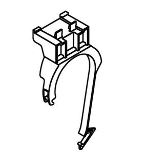 SCHELL Spülrohrbogenhalter für MONTUS Spülkasten 12cm