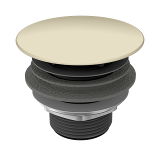 Kaldewei Permanentablaufventil 3904 w beige20, runder, emaillierter Deckel