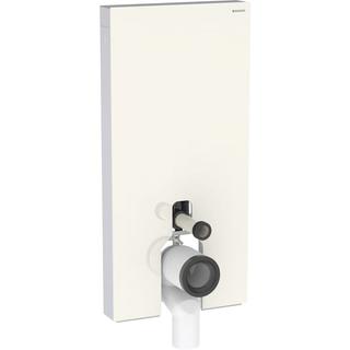Geberit Stand-WC-Modul Monolith Plus Bauh. 101cm, Fr. Gl. sand-grau, S. Alu