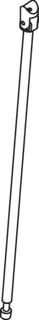 HEWI Bodenstütze System 900 f Höhe 800mm, ES pulverbes sw tiefmatt