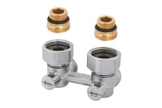 Schlösser Eck-Anschlussarmatur 3355 1/2"x3/4" ÜM, m Ni., vern., f Kompakt-HK