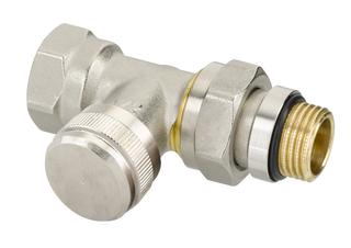 Danfoss Rücklaufverschraubung RLV 15, R 1/2xR 1/2, DG, m vn, selbstd. Ni.