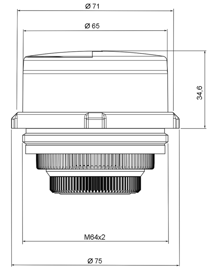 Artikelbild 2 des Artikels „Deltamess Messkapsel M64x2, MK3, Q3 2,5 cbm/h, kalt kalt“
