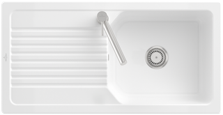 V&B Flächenbündige Spüle Linara 60 Flat m Abl.garn, Hand., we alpin CeramicPlus