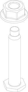 BOSCH Ersatzteil TTNR: 8737709304 Mutter M6 + Schraube M6x30-5.8