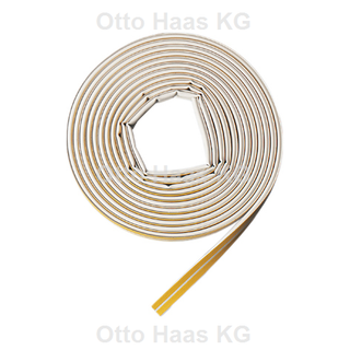 HAAS Gummi-Dichtungsprofil selbstklebend, braun, 12 m