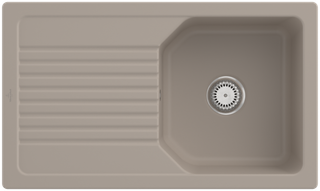 V&B Spüle Linara 50 m Abl.garn, Hand., almond CeramicPlus