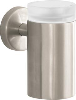 hansgrohe Zahnbecher Logis Wandmont., Mattglas, Met., brush. nickel