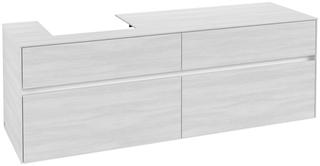 V&B Waschtischunterschrank Collaro 160x54,8x50cm, WT links, white wood